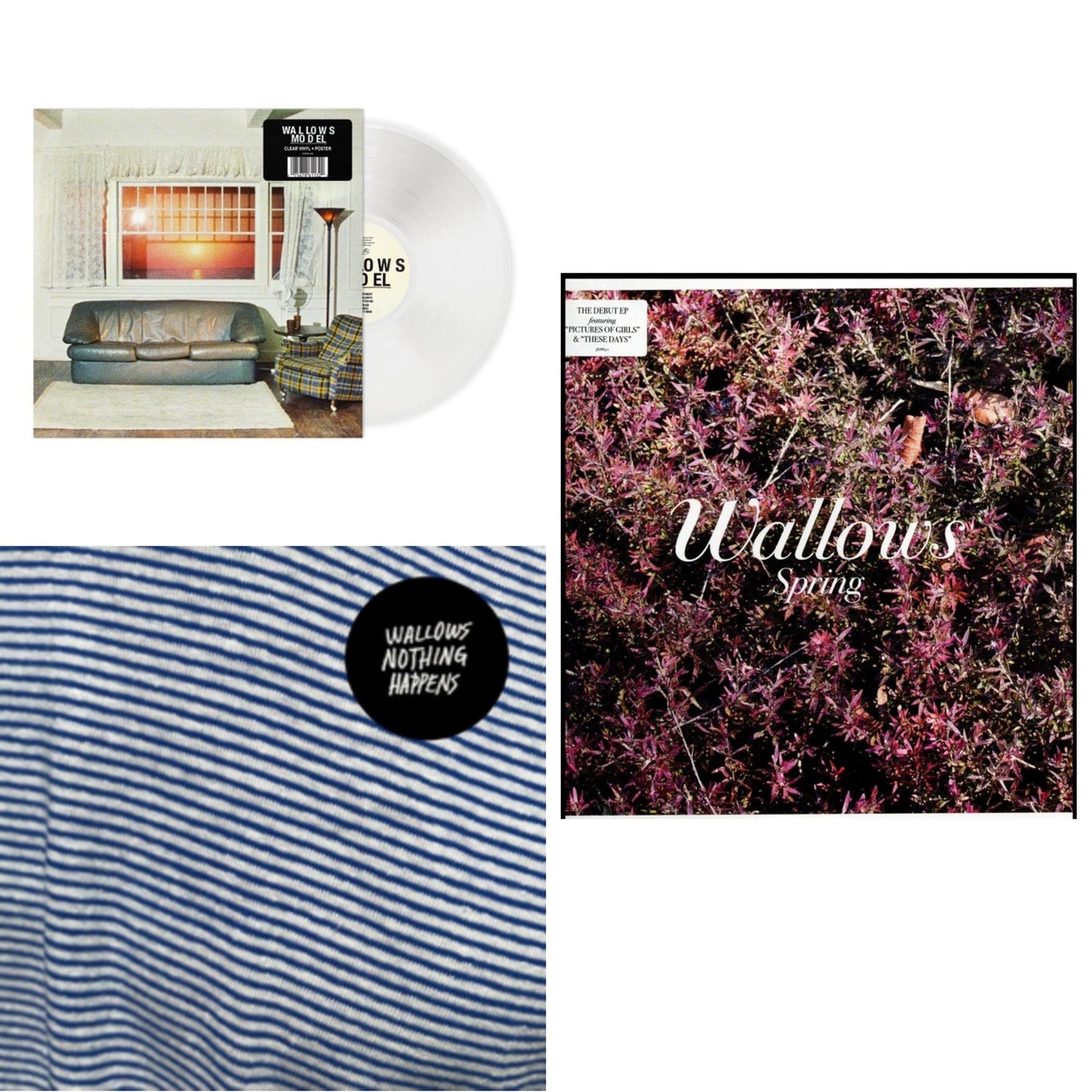 Model (Clear LP Vinyl) & Nothing Happens (LP/Dl Code) & Spring Ep (X) (Pink & Green LP Vinyl)