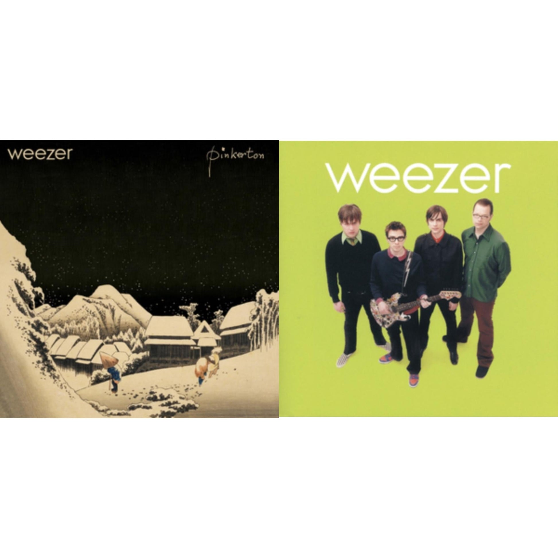 Weezer Pinkerton & Weezer (Green Album) LP Vinyl Bundle Weekly