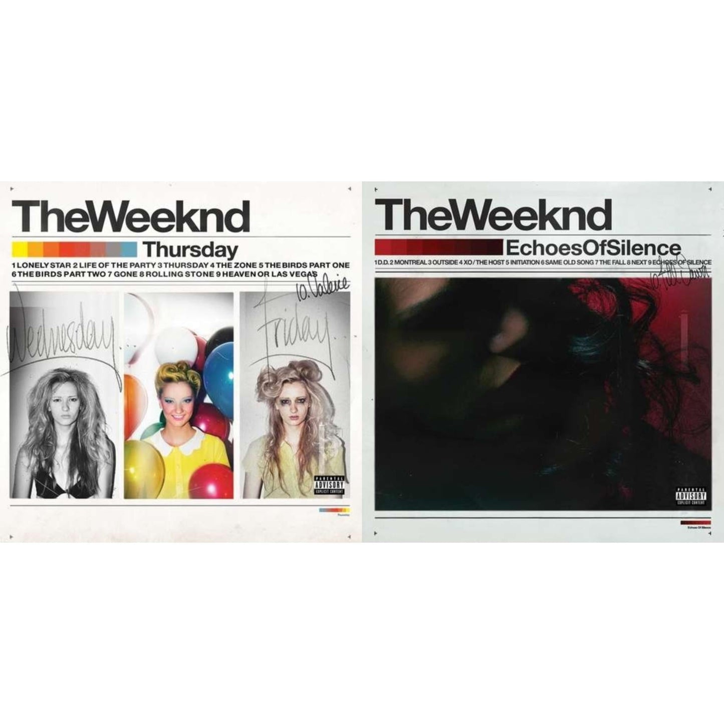 This is a 2 LP Vinyl SKU bundle.
1.This LP Vinyl is brand new.Format: LP VinylMusic Style: Contemporary R&BThis item's title is: ThursdayArtist: WeekndLabel: REPUBLICBarcode: 602547264930Release Date: 8/21/2015
2.This LP Vinyl is brand new.