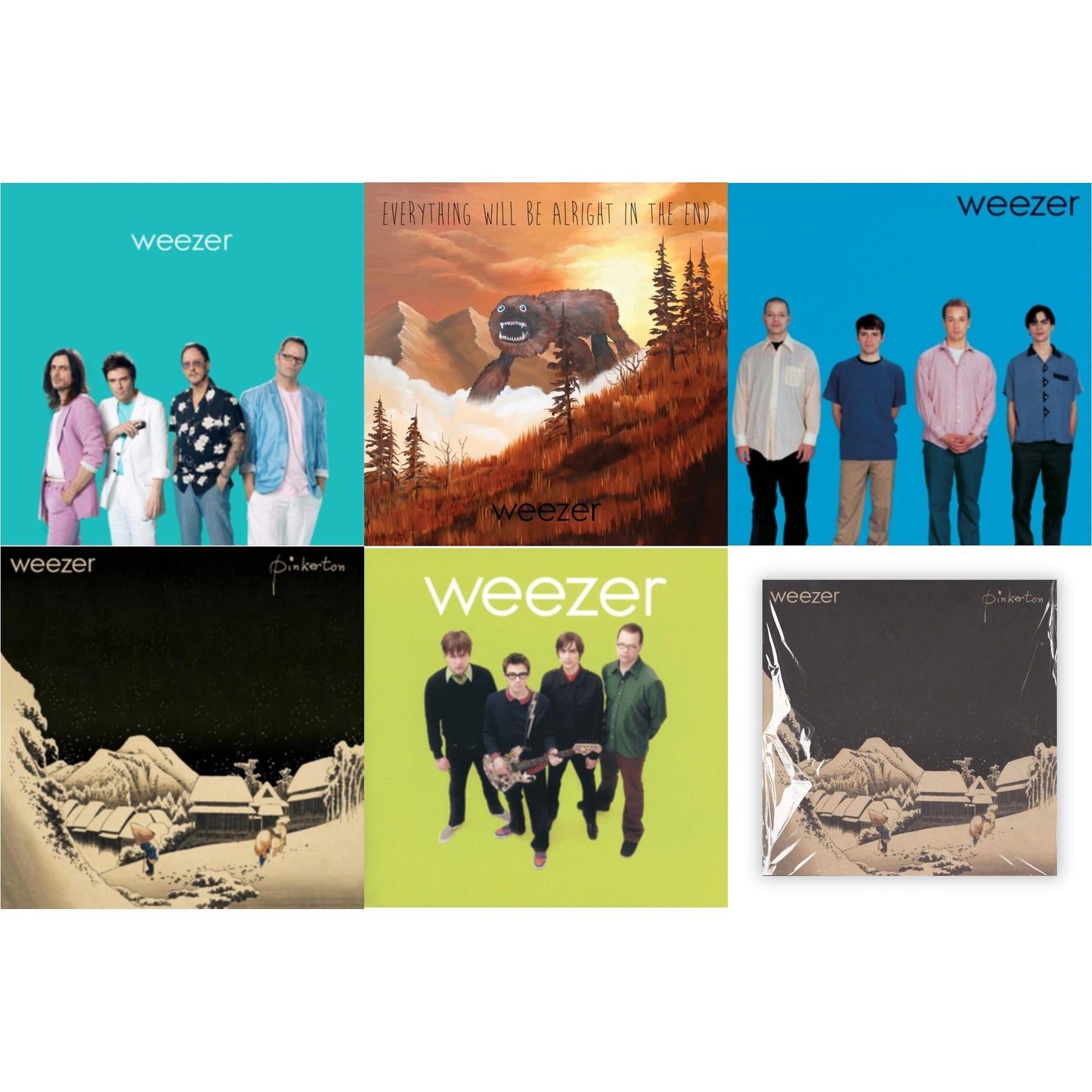 Weezer: Teal Album & Everything Will Be Alright In The End & Weezer (Blue Album) & Pinkerton & Weezer (Green Album) & Weezer (Red Album)