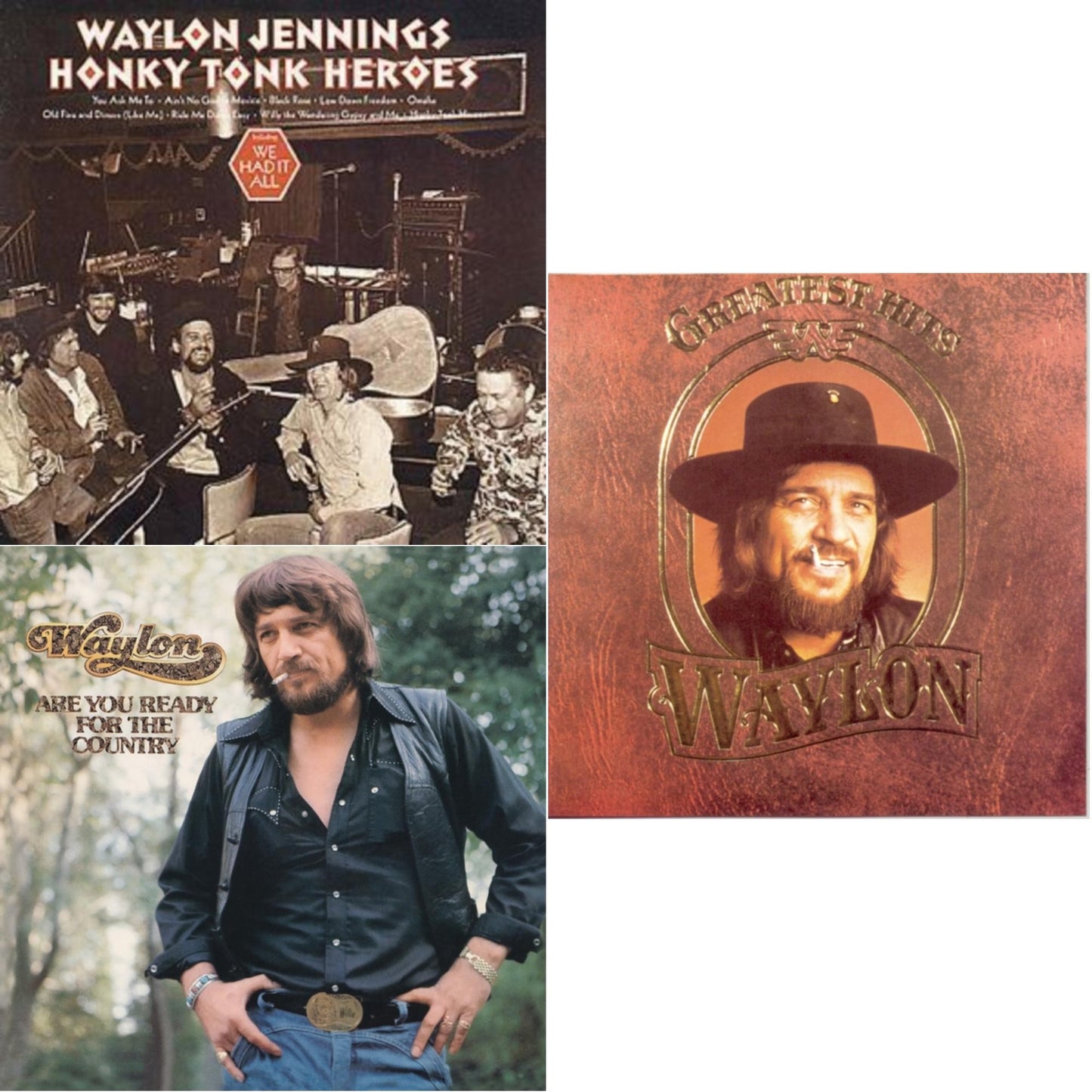 Honky Tonk Heroes & Are You Ready For The Country & Greatest Hits