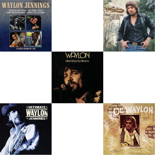 This is a 5 CD SKU bundle.
1.This CD is brand new.Format: CDThis item's title is: Singer Of Sad Songs / The Taker-Tulsa / Good Hearted Woman / Ladies Love OutlawsArtist: Waylon JenningsBarcode: 5013929800021Release Date: 7/16/2021
2.This CD is brand new.
