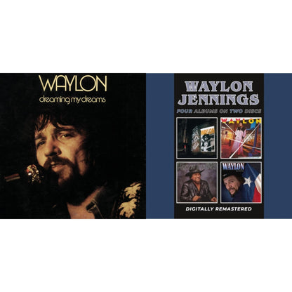 Waylon Jennings - It's Only Rock & Roll / Never Could Toe The Mark / Turn The Page / Sweet Mother Texas & Dreaming My Dreams - CD Bundle