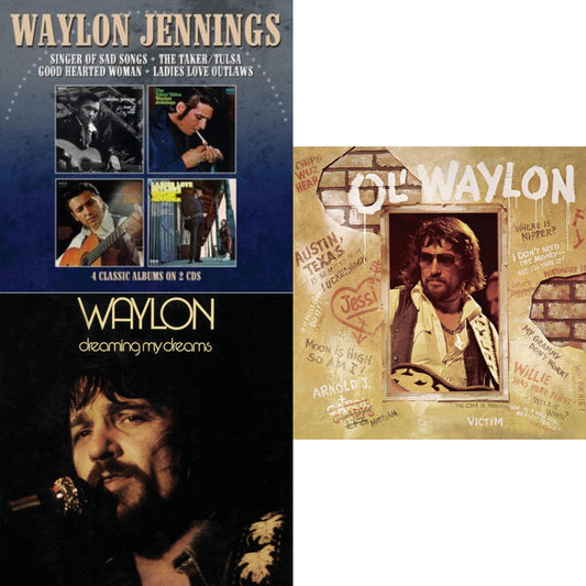 This is a 3 CD SKU bundle.
1.This CD is brand new.Format: CDThis item's title is: Singer Of Sad Songs / The Taker-Tulsa / Good Hearted Woman / Ladies Love OutlawsArtist: Waylon JenningsBarcode: 5013929800021Release Date: 7/16/2021
2.This CD is brand new.