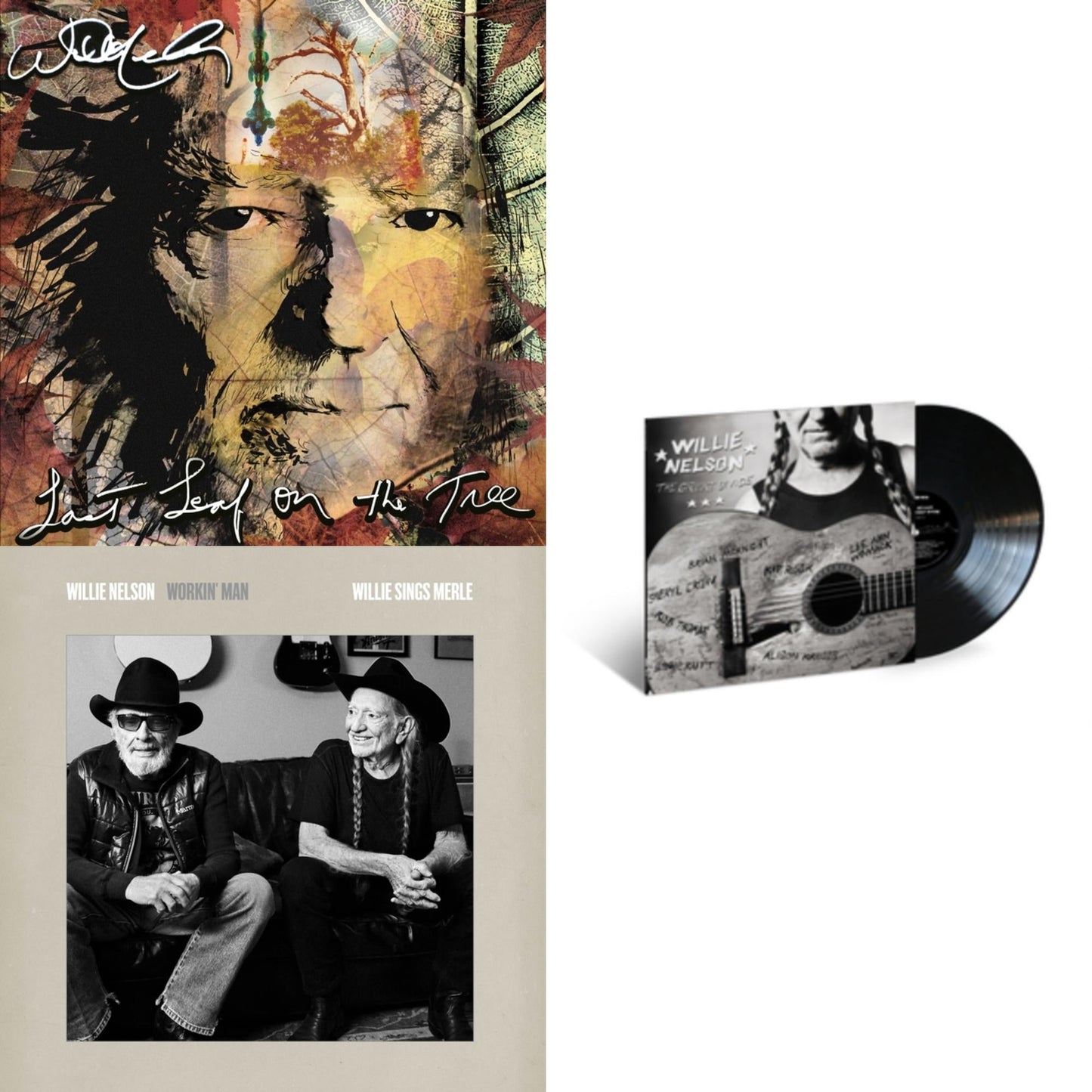 Last Leaf On The Tree (Amber Fossil Vinyl/2LP) & Workin Man: Willie Sings Merle & Great Divide