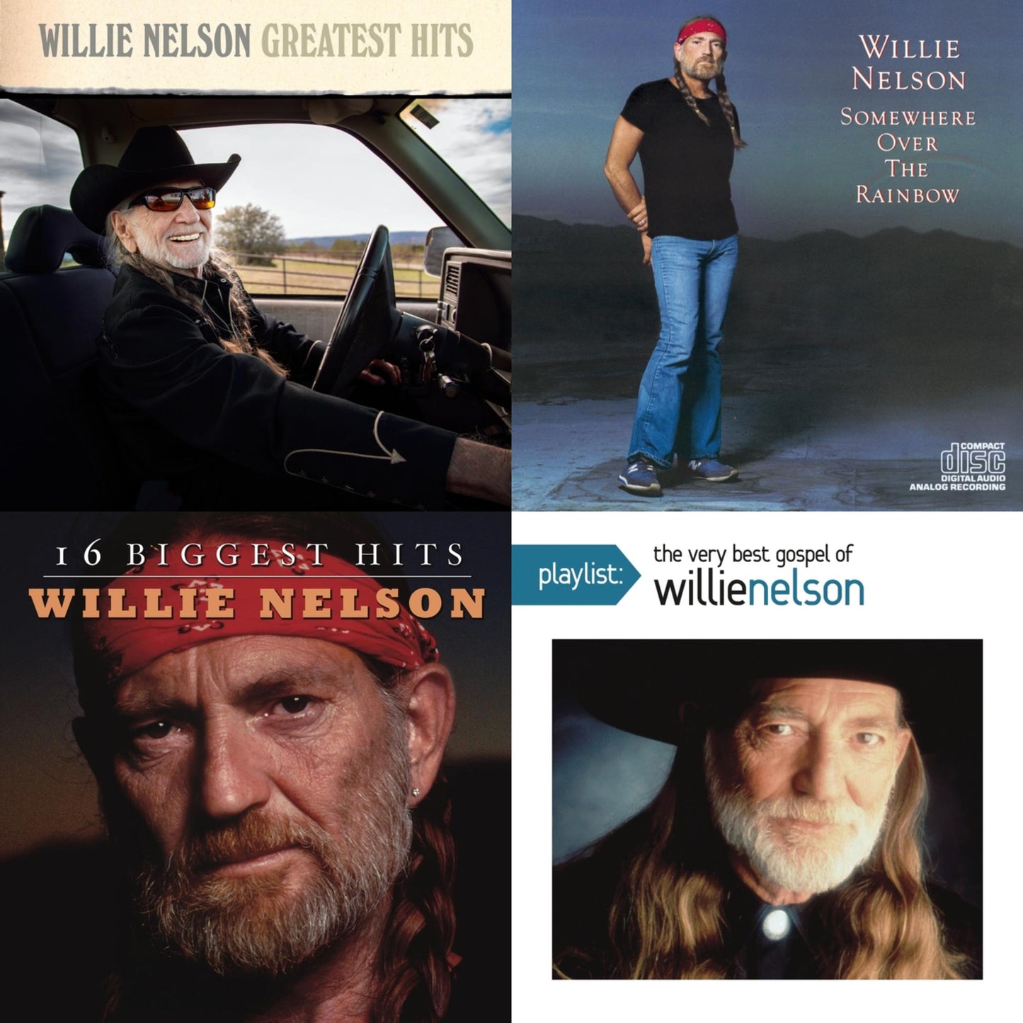 Greatest Hits & Over The Rainbow & 16 Biggest Hits & Playlist: Very Best Gospel Of Willie Nelson