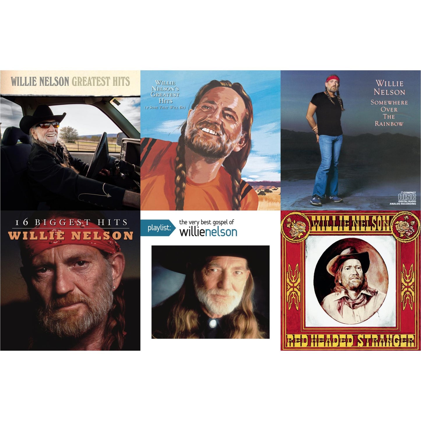 Greatest Hits & Willie Nelson�S Greatest Hits & Over The Rainbow & 16 Biggest Hits & Playlist: Very Best Gospel Of Willie Nelson & Red Headed Stranger