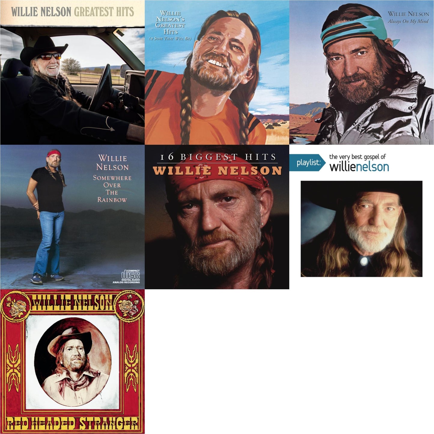 Greatest Hits & Willie Nelson�S Greatest Hits & Always On My Mind & Over The Rainbow & 16 Biggest Hits & Playlist: Very Best Gospel Of Willie Nelson & Red Headed Stranger