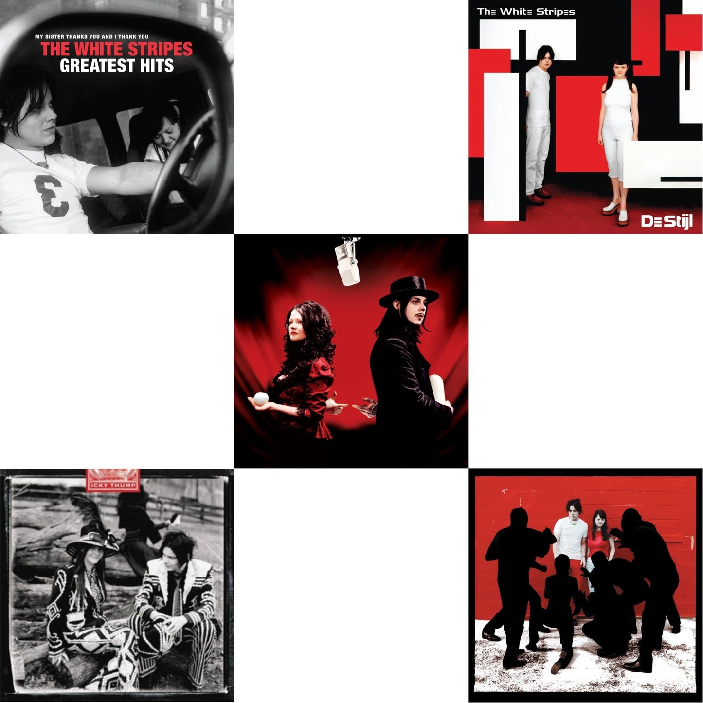 Greatest Hits (2LP/Black & Red Vinyl) & Icky Thump (2LP) & Get Behind Me Satan (2LP/20Th Anniversary/1-Red W/ Black Wisp & 2-Clear W/ Black Wisp Vinyl) & De Stijl & White Blood Cells (Reissue)