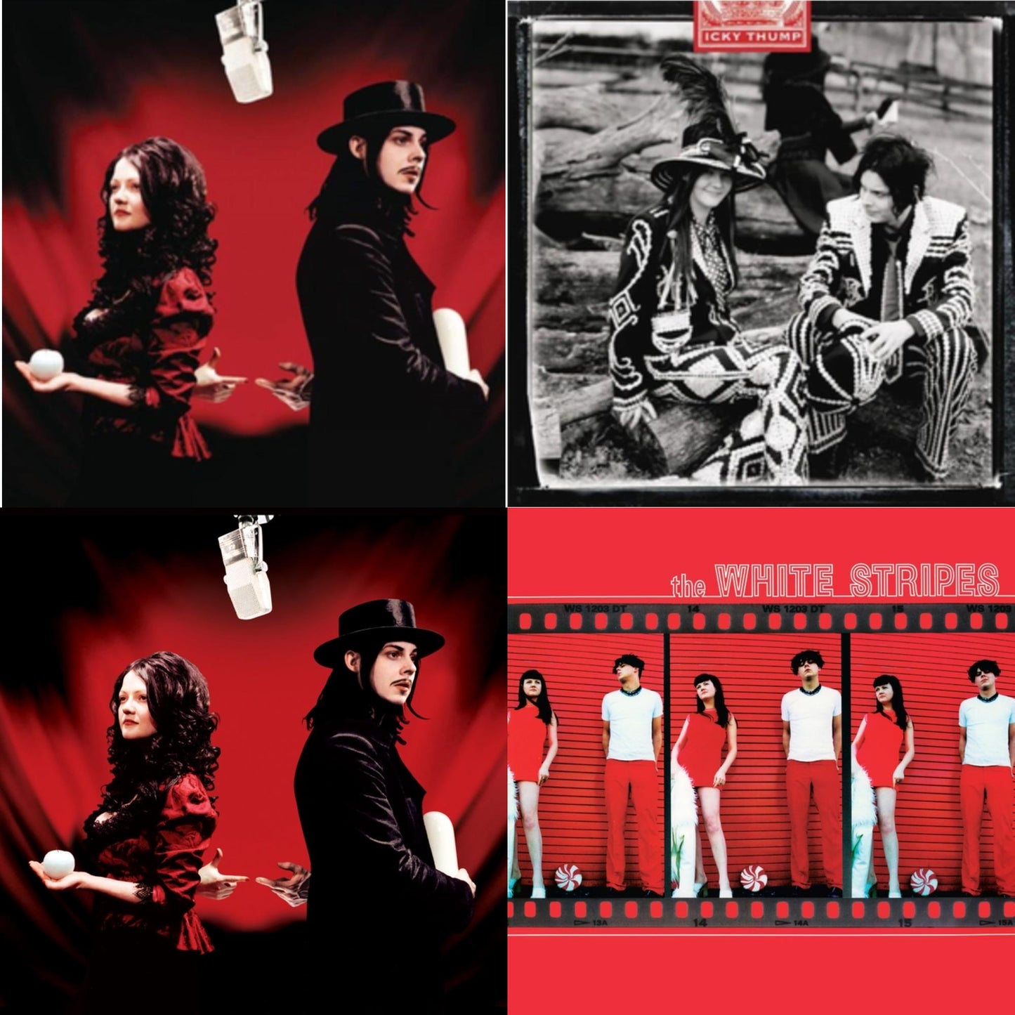 Get Behind Me Satan (2LP) & Icky Thump (2LP) & Get Behind Me Satan (2LP/20Th Anniversary/1-Red W/ Black Wisp & 2-Clear W/ Black Wisp Vinyl) & White Stripes