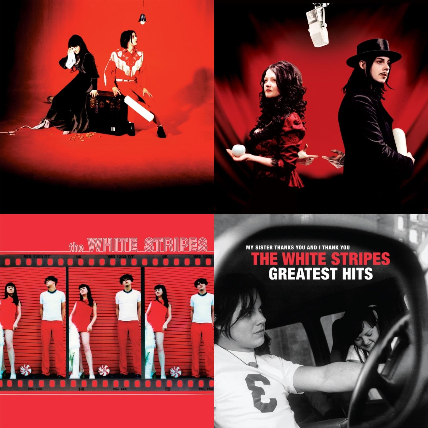 Elephant (2LP) & Get Behind Me Satan (2LP/20Th Anniversary/1-Red W/ Black Wisp & 2-Clear W/ Black Wisp Vinyl) & White Stripes & White Stripes Greatest Hits (2LP)