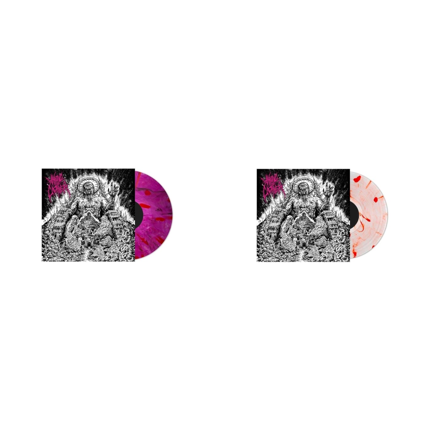 Authority Through Intimidation (Silver Haze LP Vinyl) & Authority Through Intimidation (Blood Splattered Satisfaction LP Vinyl)