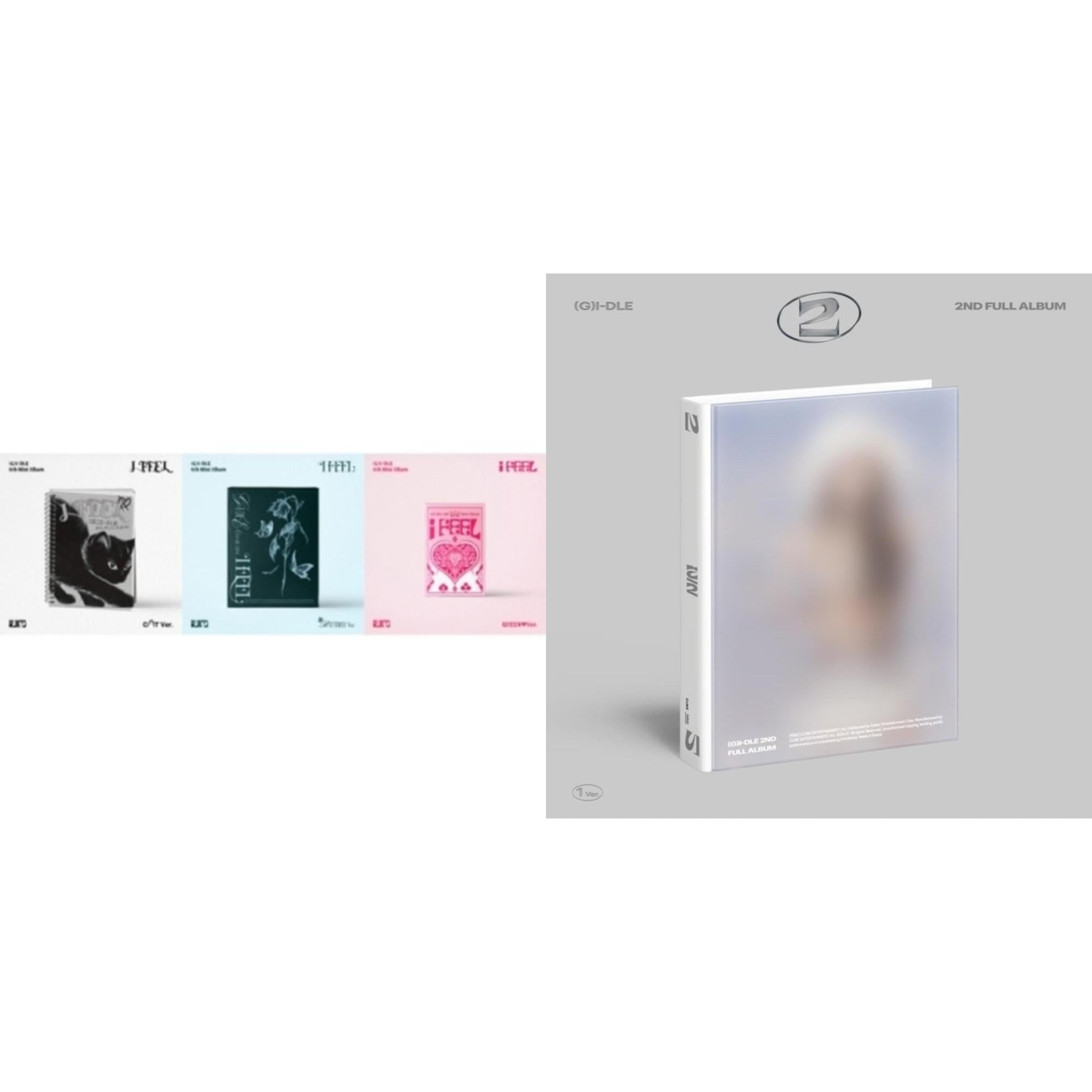 This is a 2 CD SKU bundle.
1.This CD is brand new.Format: CDThis item's title is: 2 (1 Ver.)Artist: I-DleBarcode: 196922754029Release Date: 3/1/2024
2.This CD is brand new.Format: CDThis item's title is: I Feel (6Th Mini Album)Artist: I-DleLabel: CUBE ENT.