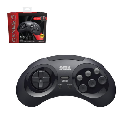 SEGA Genesis 8-Button 2.4GHz Wireless Arcade Pad: Black - Retro-Bit