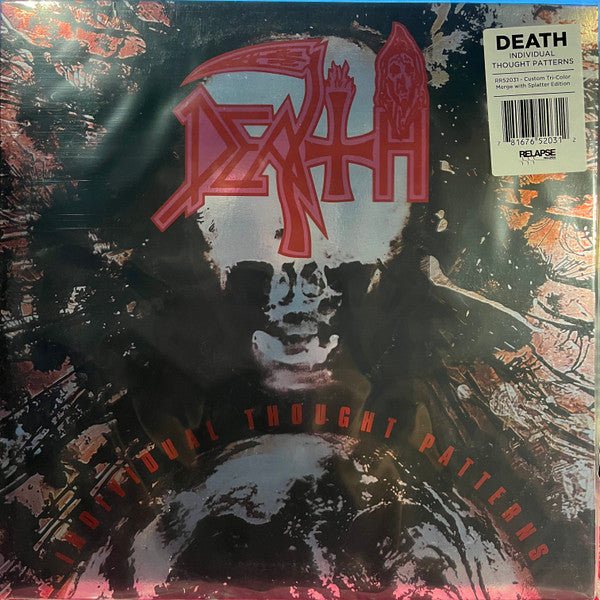 Death - Leprosy Reissue (Hot Pink, Bone White & Blue Jay Tri Color Merge With Splatter LP Vinyl) & Spiritual Healing - Reissue (Red, Cyan Blue & Black Tri Color Merge With Splatter LP Vinyl) & Individual Thought Patterns - Reissue (Hot Pink, Bone