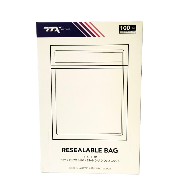 Resealable Media Bags: DVD Case - Clear (100)
