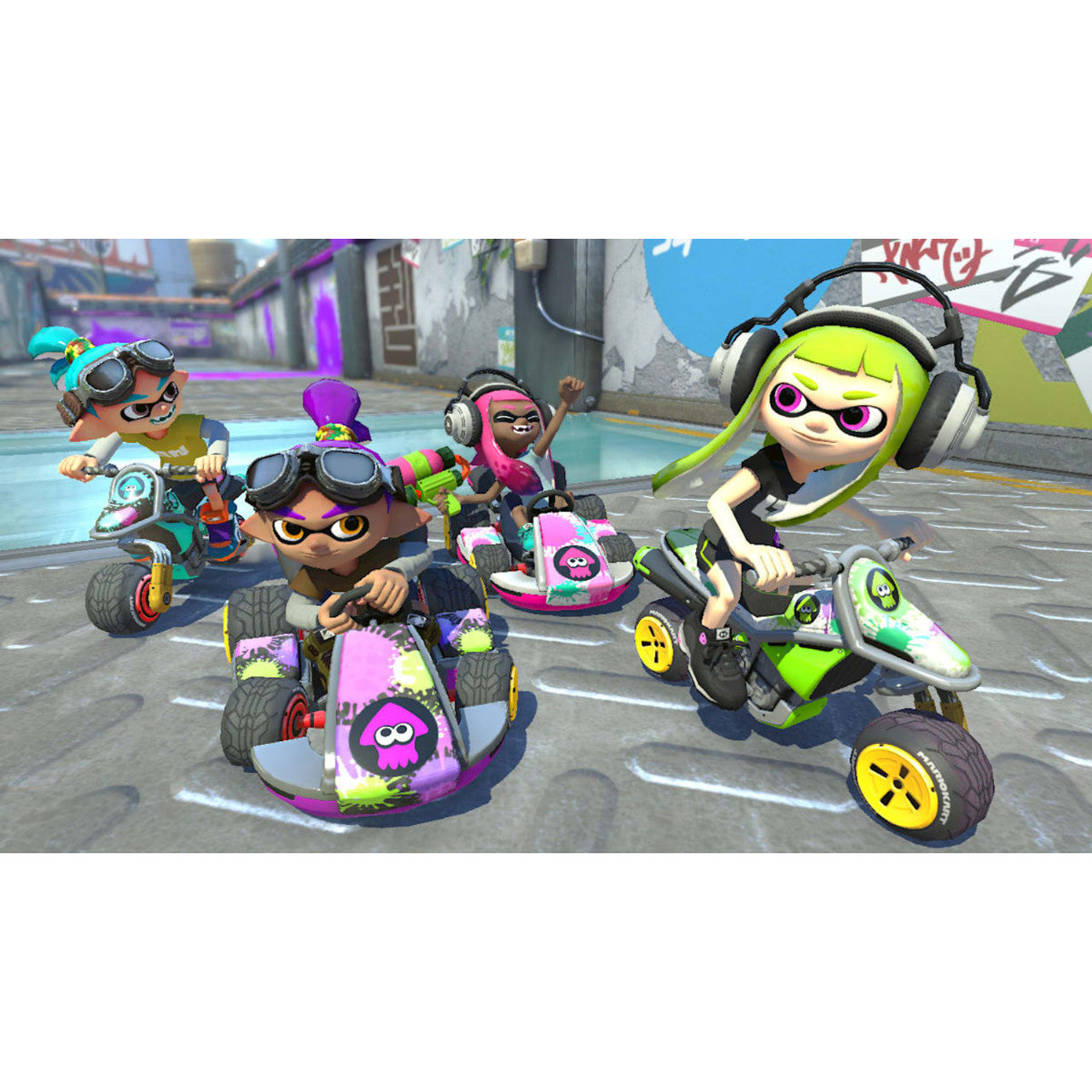 This is brand new.Hit the road with the definitive version of Mario Kart 8 and play anytime, any-where! Race your friends or battle them in a revised battle mode on new and returning battle courses. Play locally in up to 4-player multiplayer in 1080p while playing in TV Mode.