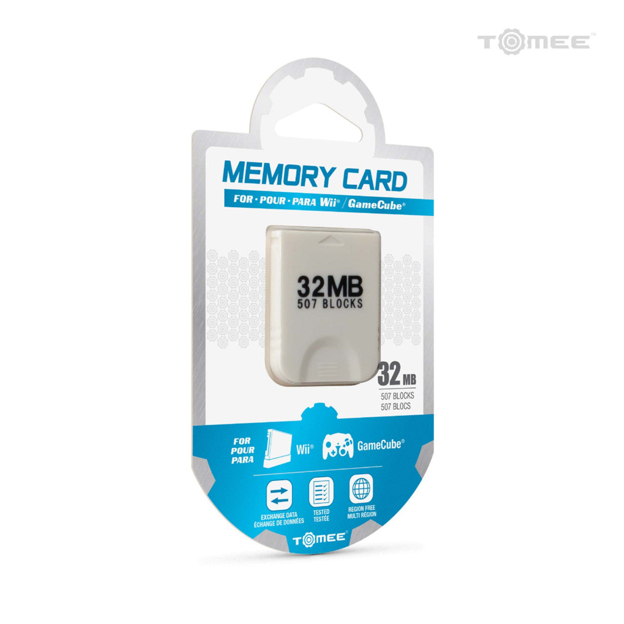 This is brand new.Take your games further with the Tomee 32MB Memory Card for Wii®/ GameCube® Equipped with 507 blocks of memory, the Tomee 32MB Memory Card for Wii®/ GameCube® can save or reload your game data on either console. Do not play your games without it.