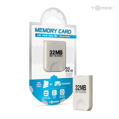 This is brand new.Take your games further with the Tomee 32MB Memory Card for Wii®/ GameCube® Equipped with 507 blocks of memory, the Tomee 32MB Memory Card for Wii®/ GameCube® can save or reload your game data on either console. Do not play your games without it.