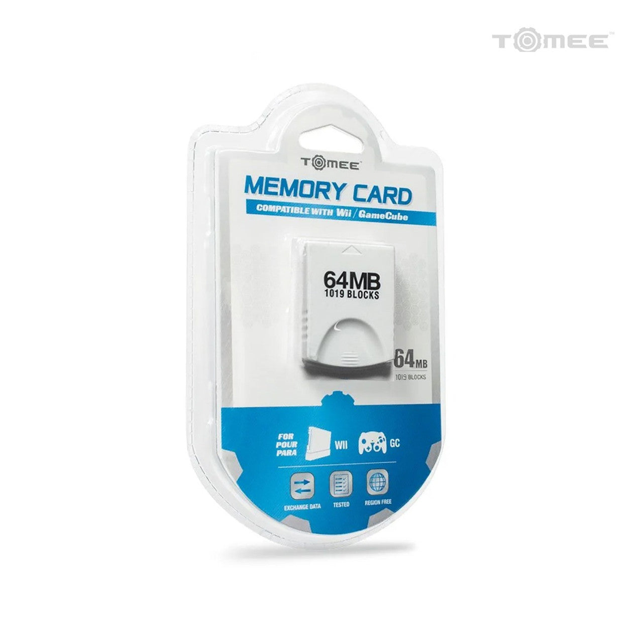 This is brand new.Take your games further with the Tomee 64MB Memory Card for Wii®/ GameCube®. Equipped with 1019 blocks of memory, the Tomee 64MB Memory Card for Wii&®/ GameCube® can save or reload your game data on your console. don't play your games without it.