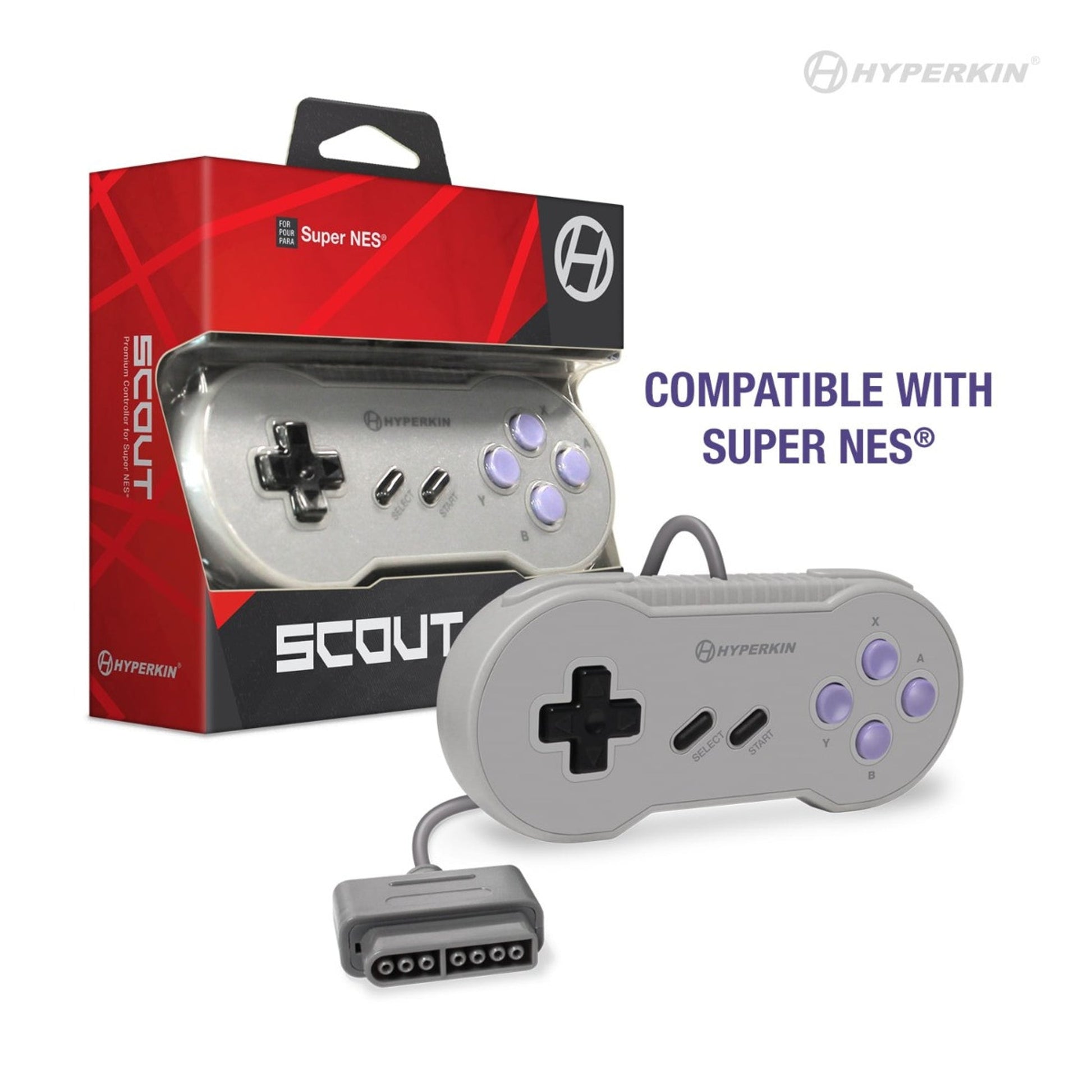 SNES Premium Controller Scout: Gray - Hyperkin