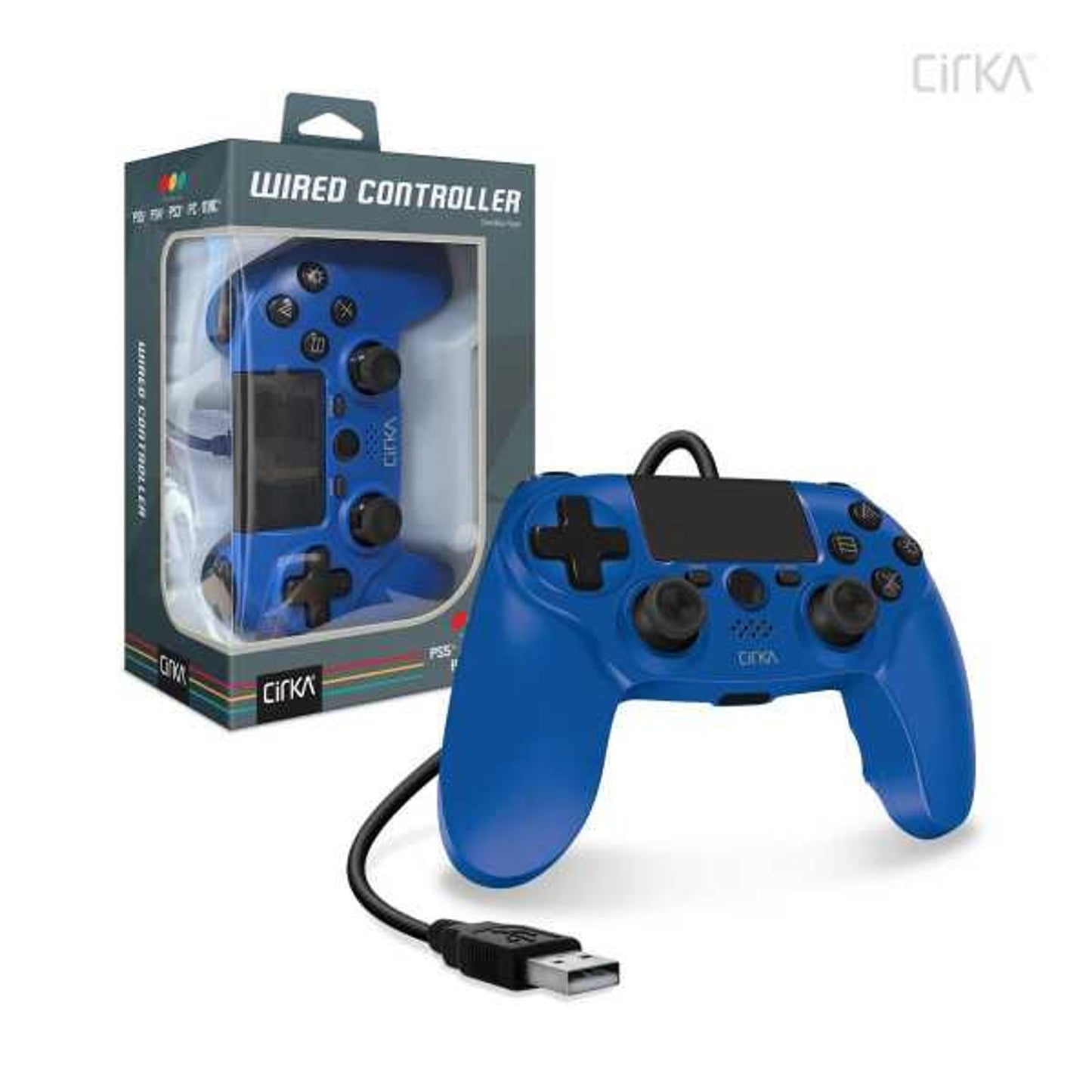 PS4 NuForce Wired Game Controller: Blue - Cirka