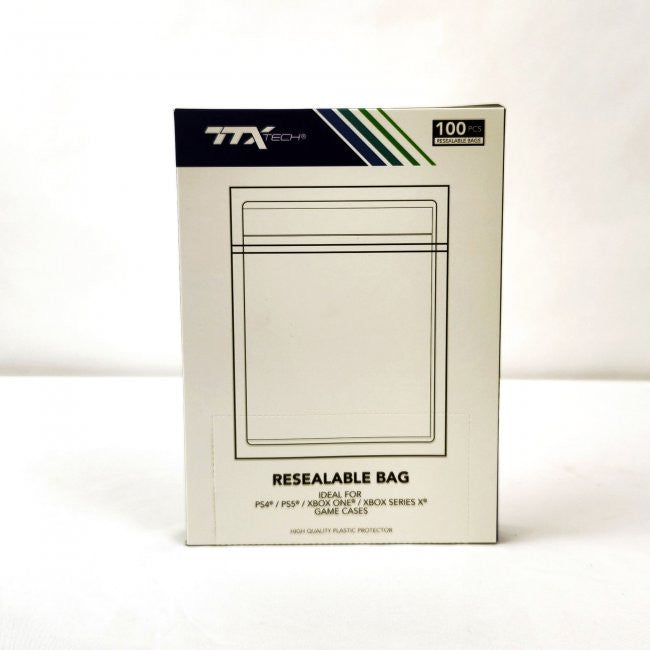 Resealable Media Bags: PS4 / PS5 / Xbox One / Series X - Clear (100)