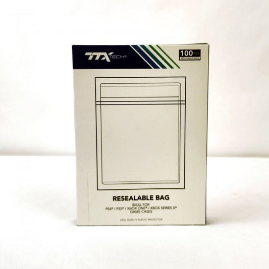 Resealable Media Bags: PS4 / PS5 / Xbox One / Series X - Clear (100)
