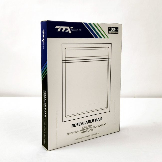 Resealable Media Bags: PS4 / PS5 / Xbox One / Series X - Clear (100)