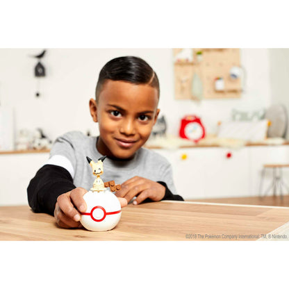 This is brand new.Build the power that's inside with Mudkip, Torchic, Treecko, Alolan Meowth, Alolan Vulpix, and Alolan Ratata. Each building set comes with 1 buildable and poseable figure and its own Poké Ball with prongs for figure display. Choose your favorite or build every character in the series.