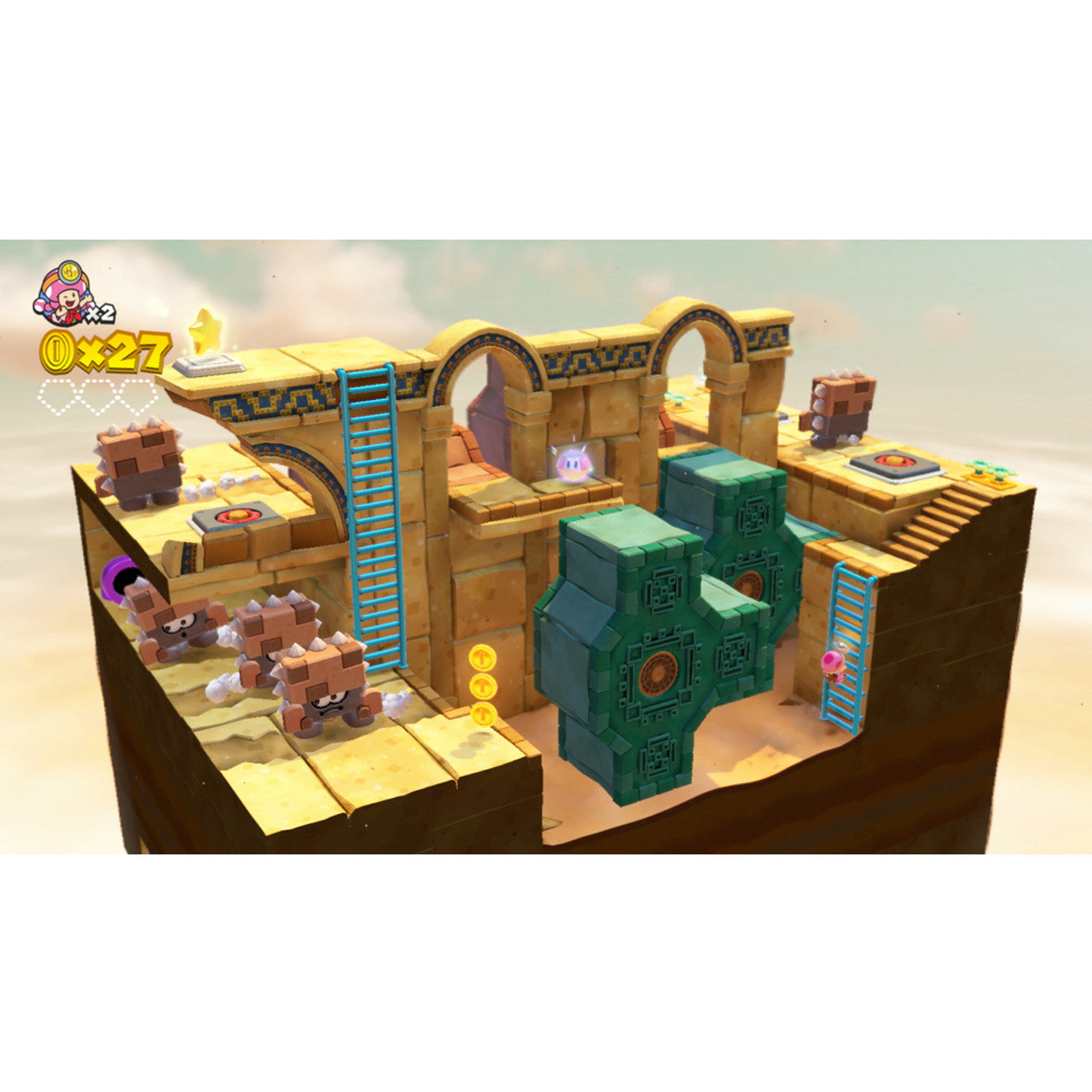 This is brand new.Ready for adventure? Captain Toad stars in his own puzzling quest through maze-like mini-universes! Each stage is stacked with tricks and traps, so our stubby hero will have to use his wits to dodge dangers and track those treasures.