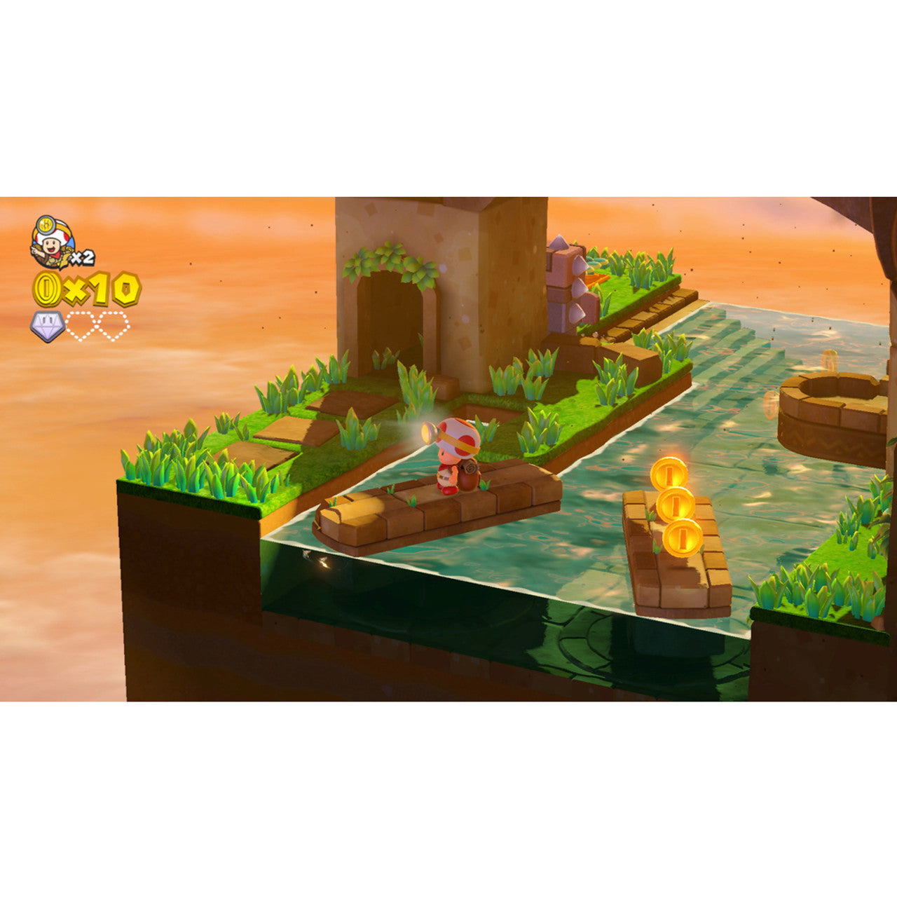 This is brand new.Ready for adventure? Captain Toad stars in his own puzzling quest through maze-like mini-universes! Each stage is stacked with tricks and traps, so our stubby hero will have to use his wits to dodge dangers and track those treasures.