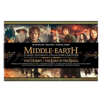 Middle Earth 6-Film Ultimate Collector's Edition (4K Ultra HD + Blu-ray + Digital) The Lord Of The Rings