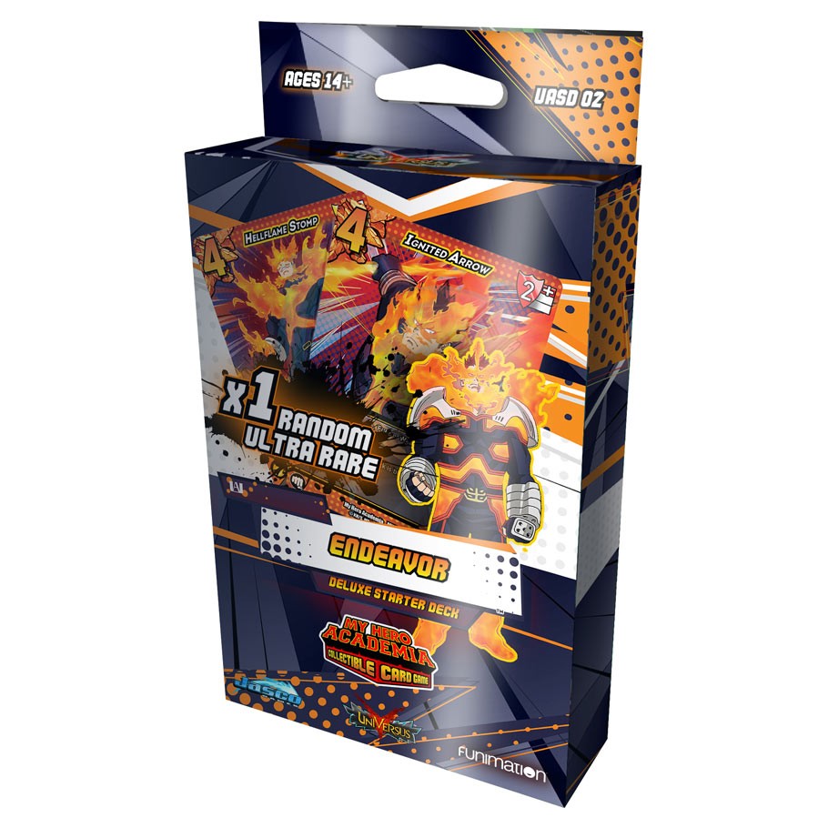 Image of My Hero Academia CCG: Starter Deck: Endeavor from the brand Jasco Games with the barcode 850034738048.